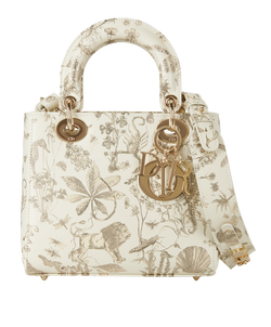 Small Lady Dior My AbCDior, Leather, White/Gold, 29MA1214, S/DB/E, 4*